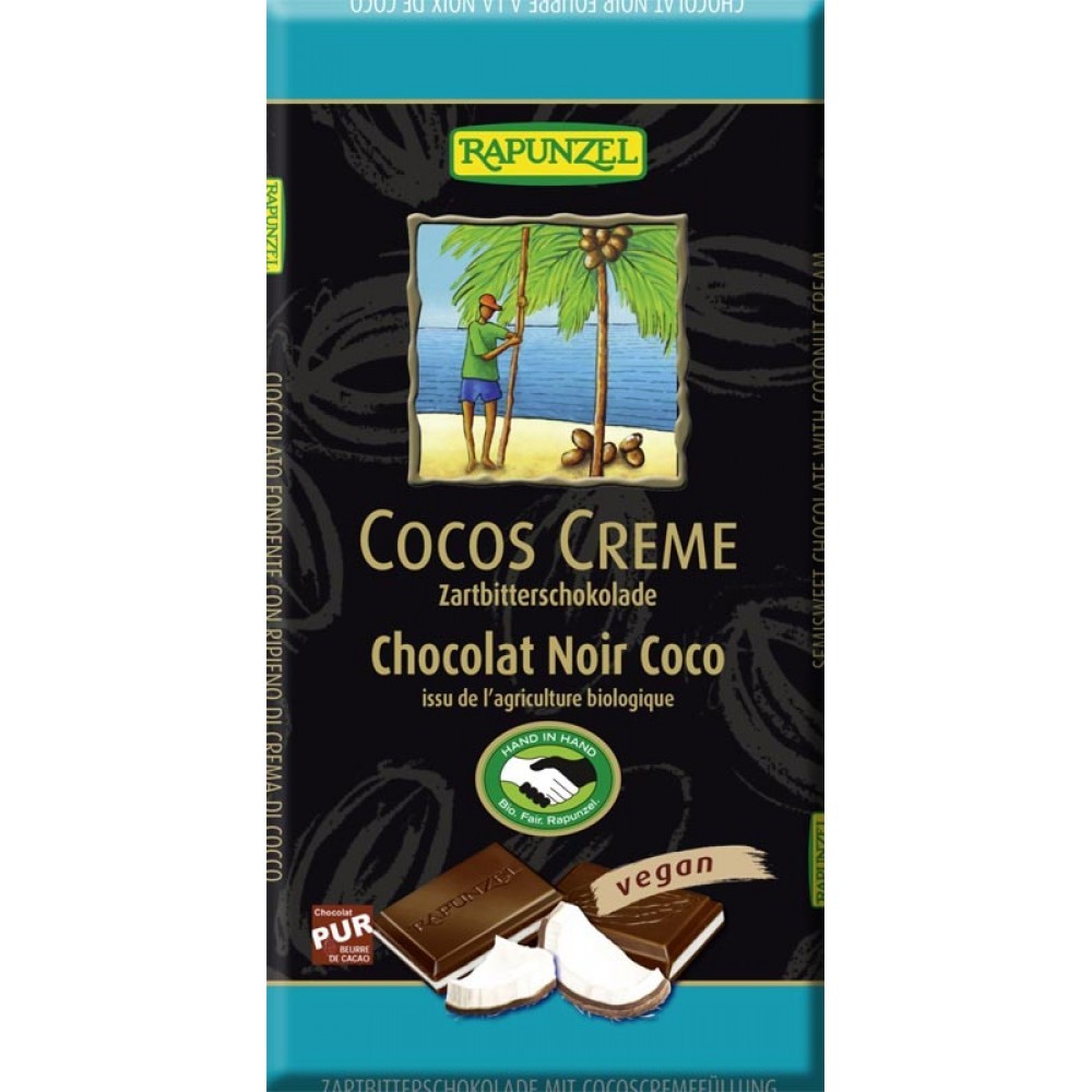 Ciocolata amaruie cu crema de cocos, vegana